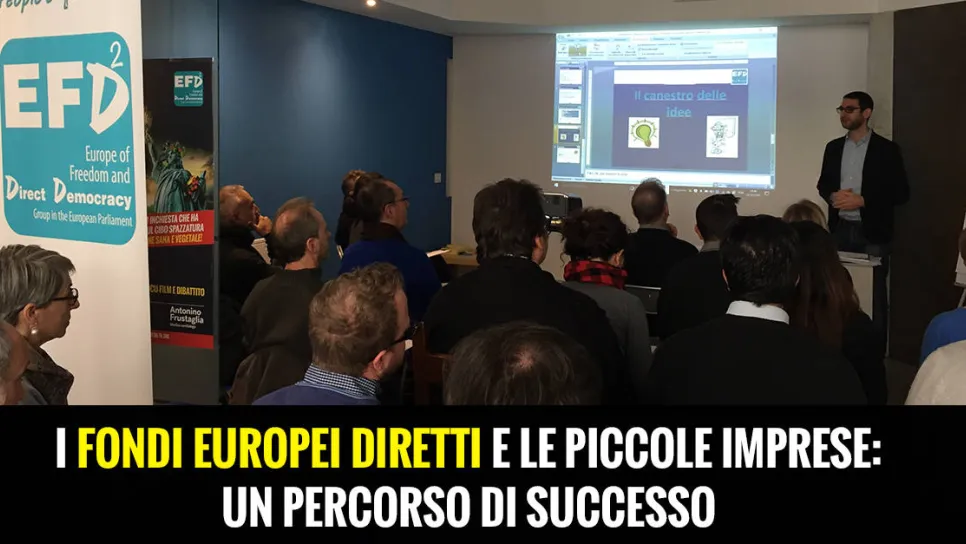 un momento dell'incontro sui Fondi europei